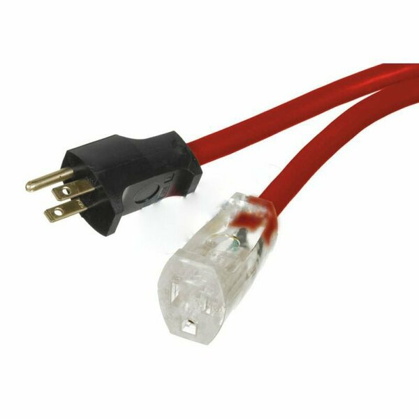 American Imaginations 1181.1 in. Red Plastic Lighted Single Outlet Cable AI-37211